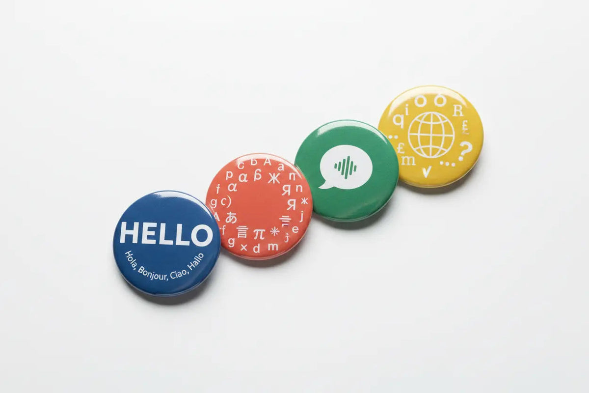 Language Button Pin Badge Pinbacks - My Pinbacks