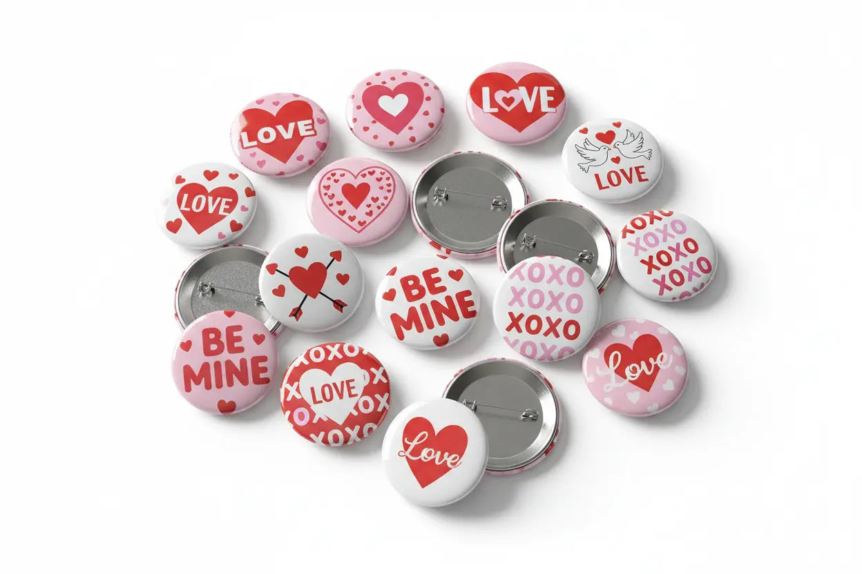 Valentine Love Day Buttons Pinbacks - My Pinbacks