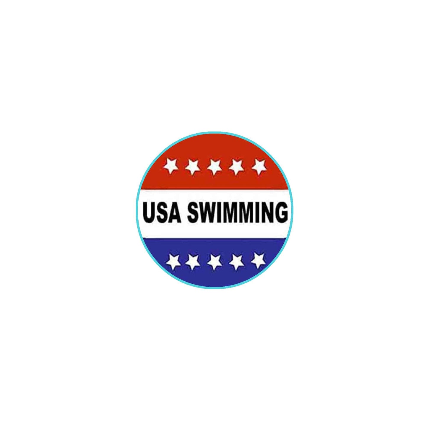 USA Swimming Stripes Stars 2.25-inch Pinback Default Title