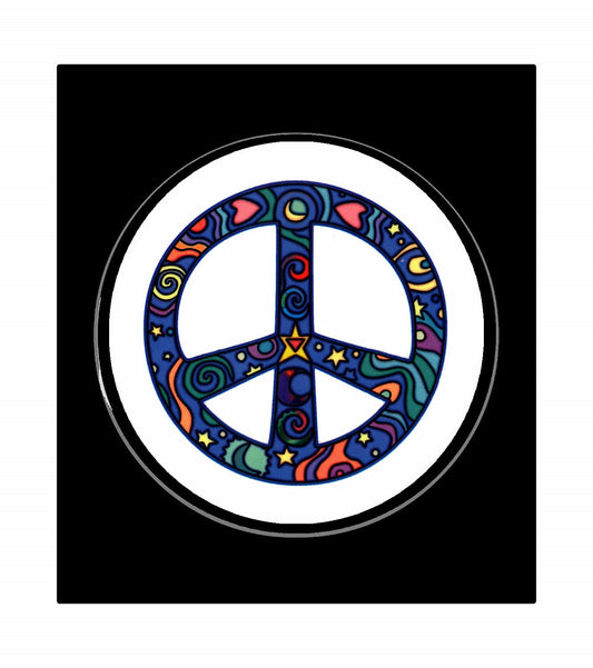 Peace Love Hippie Sign Pinback Badge 1.25" for Jackets, Backpacks, etc.
