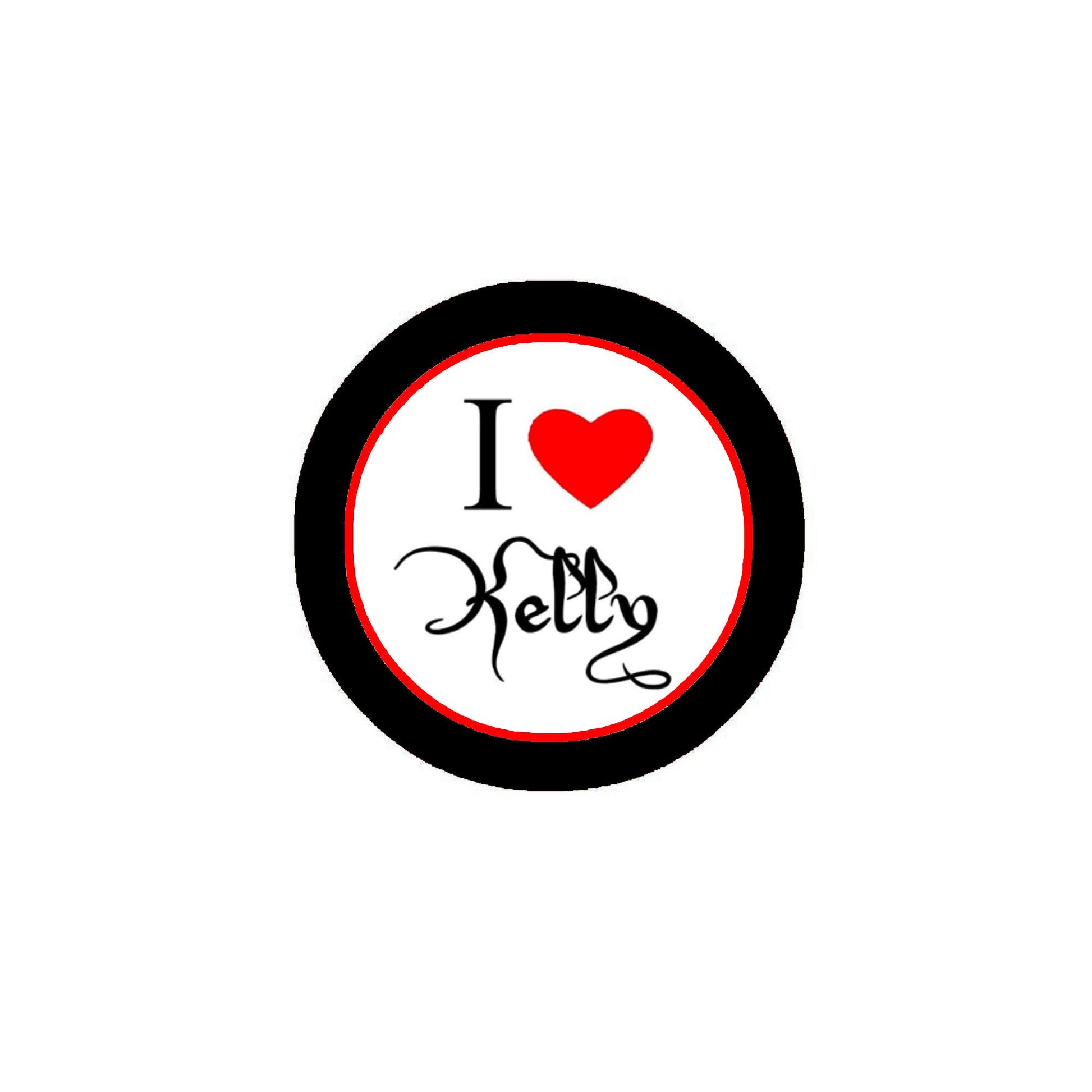 I Love Kelly Pinback Badge 2.25-inch Default Title