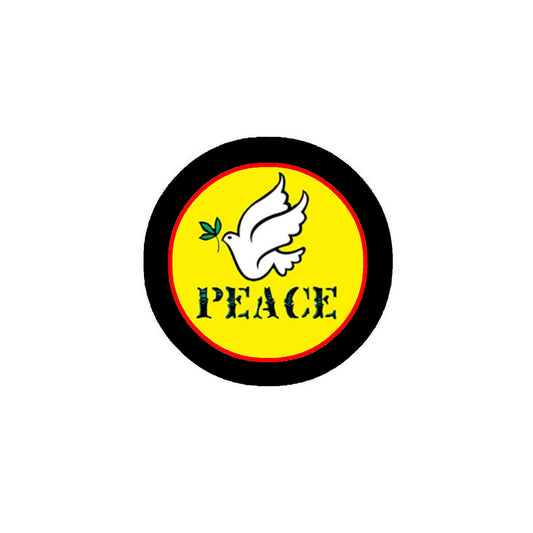 10 Pcs Peace Yellow Symbol badge Pinback 1.25" for Jackets, Backpacks, etc.