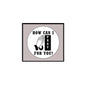 White pinback badge with circular design and quote 'How can I pray for you?'