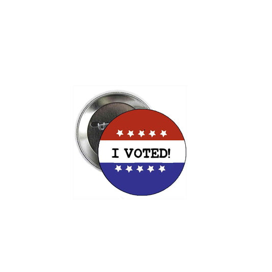 I Voted 2.25" Pinback for Jackets, Backpacks, etc.