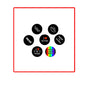 Set of 8 round pinback buttons with book and reading slogans, including rainbow peace design
