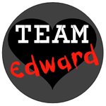 TEAM EDWARD Pinback Button 1.25" Pin / Badge Cullen Vampire Twilight New Moon