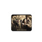 Rectangular black mouse pad with rounded corners and New Moon character graphic