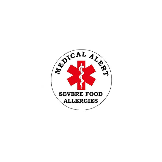Severe Food Allergies Medical Alert Pin 2.25-inch Pinback Default Title