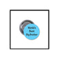 2.25-inch round pinback button with blue “World's Best Big Brother” text and silver rim
