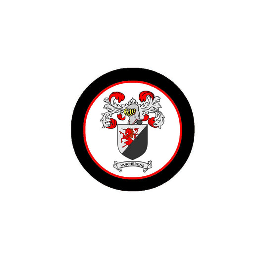 Vuicherens Family Crest 3-inch Coat of Arms Round Pinback Badge Brooch Pin Back Default Title