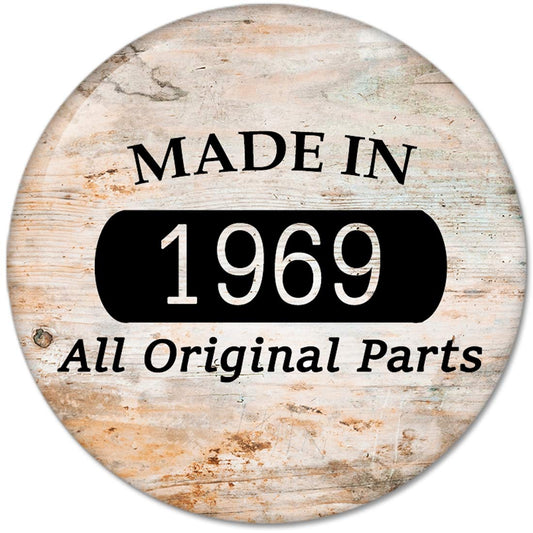 50th Birthday Gifts Made IN 1969 All Original Parts Pinback Button Badges (58mm), NEW