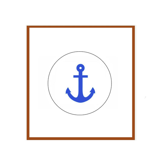 Anchor Symbol Badge Reels Cute Felt Retractable Badge Reels 1.45-inch