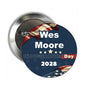 Navy Wes Moore inauguration pinback button with stars, flag and text 'Inauguration Day 2028'