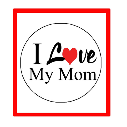 I Love my Mom 1.25-inch Pinback Button, backpacks Default Title