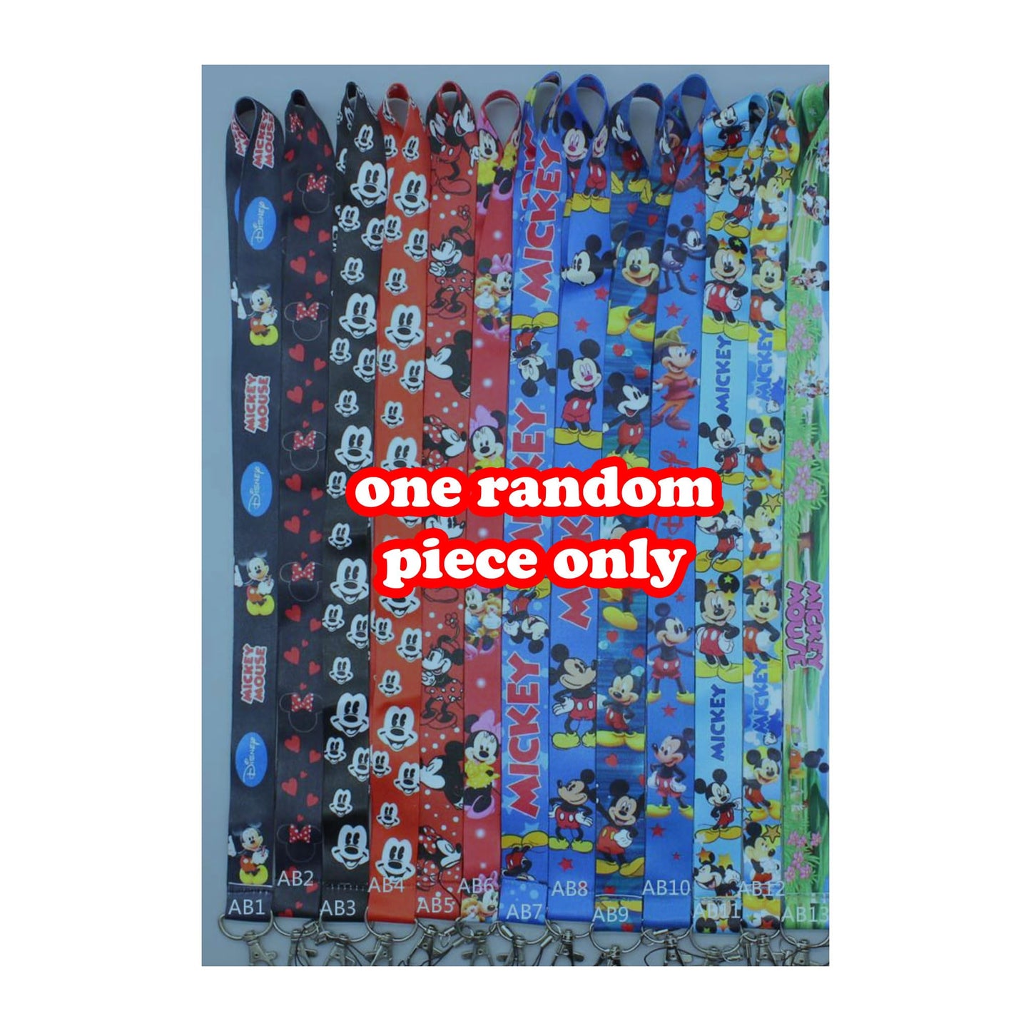 Little Animal One Random Piece Only Lanyard Keychain Holder Pink Black Default Title