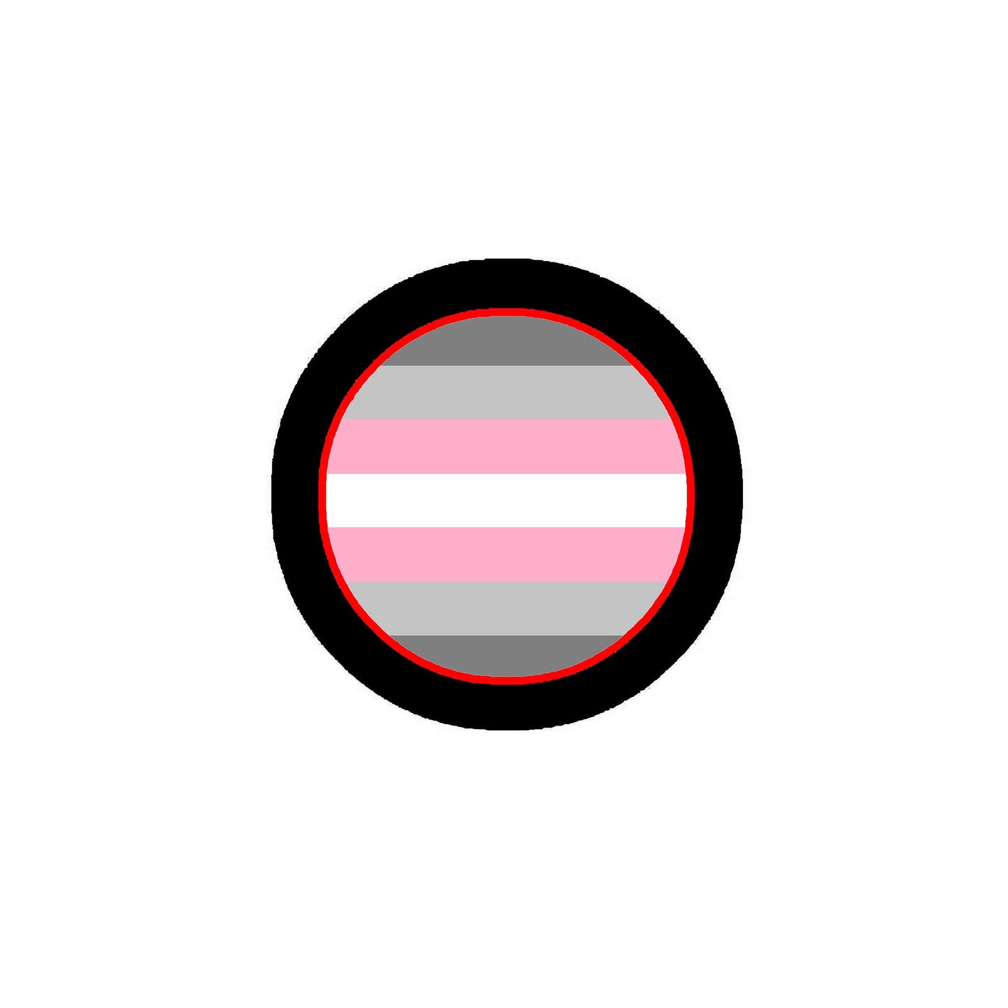 Demigirl Pride Flag 2.25" Pinback or Jackets, Backpacks, etc.