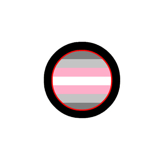Demigirl Pride Flag 2.25" Pinback or Jackets, Backpacks, etc.