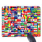 Multicolor country-flag mousepad with rectangular flag collage design