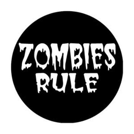 Black And White Zombies Rule 1.25-inch Button Pinback Default Title