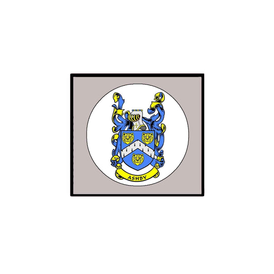 Ashby Family Crest 3" Coat of Arms Fridge Round Magnet