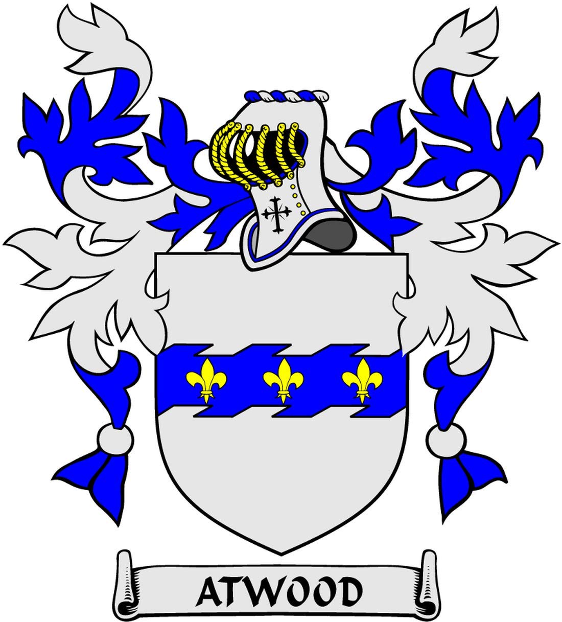 Atwood Family Crest 3-inch Coat of Arms Fridge Round Magnet Default Title
