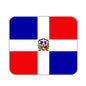 Dominican Republic flag mousepad with blue-red-white cross and center coat of arms