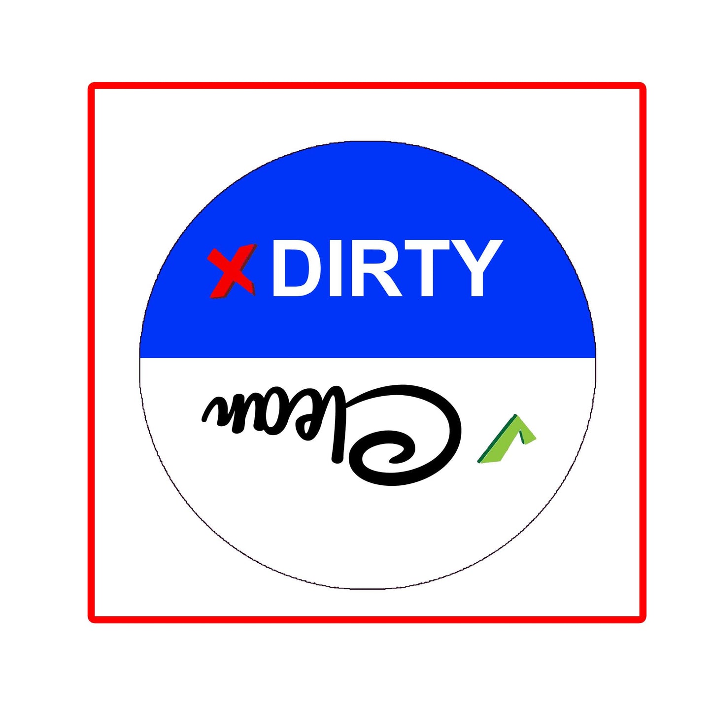 Clean Dirty Plates Dishwasher Clean Magnet Message Family Caring 2.25"