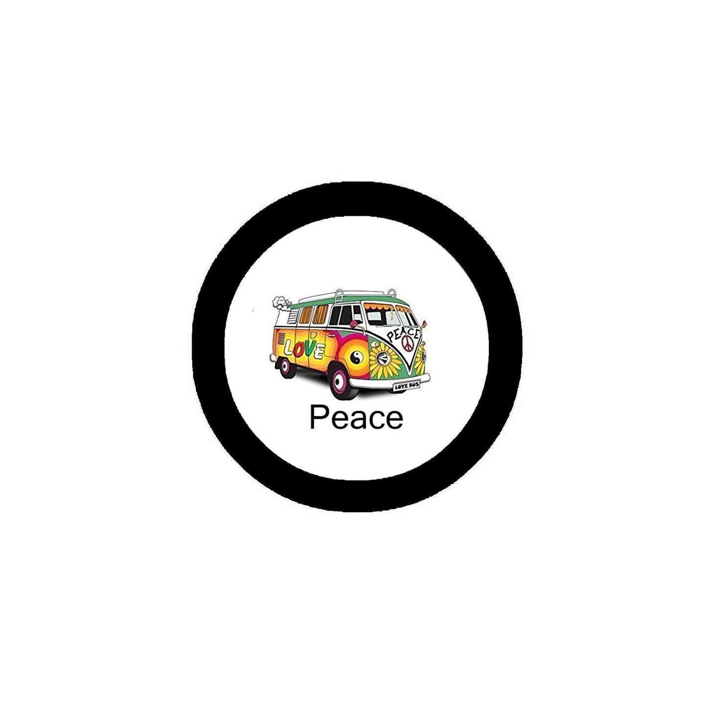 Hippie Bus Peace 2.25" Pinback for Jackets, Backpack, hats