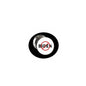 2.25-inch black pinback badge with white center reading BIDEN and red slash