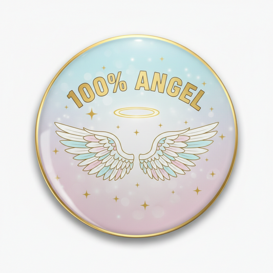 100 percent Angel Pinback 2.25-inch