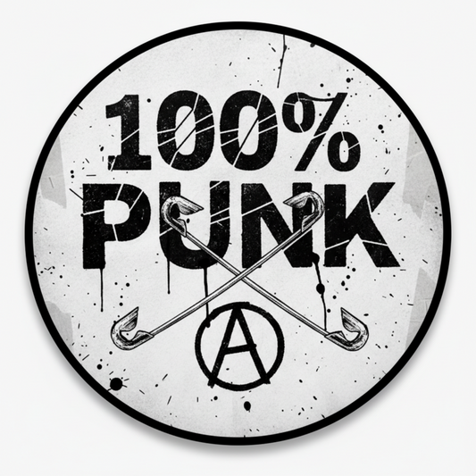 100 percent PUNK Pinback 2.25-inch