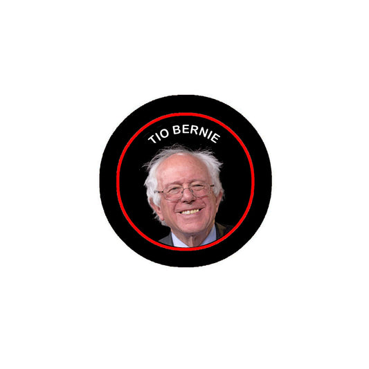 Tio Bernie Smiling Button 2.25" Pinback for Jackets, Backpacks, etc.