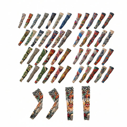 10 Pcs Set Tattoos Cooling Arm Sleeves Cover Body Arm Stockings Tattoo Golf Sport Default Title