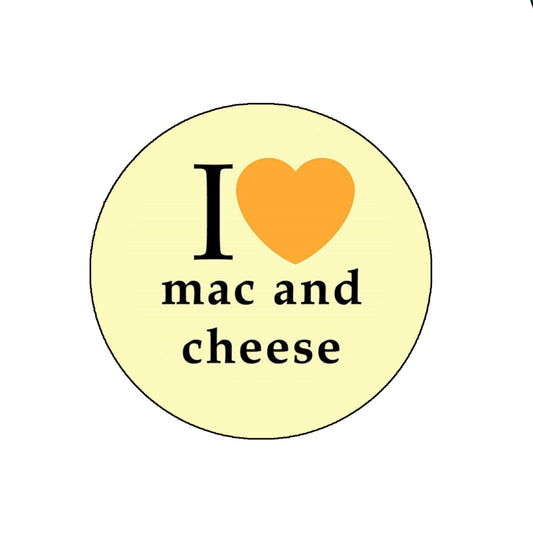 I Love Mac and Cheese Badge Reels Cute Felt Retractable Badge Reels 1.45-inch