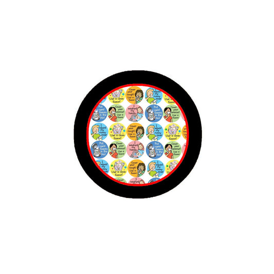 24 Pcs Hygienic School Lesson Camp 1.25" Pinback Button Pin