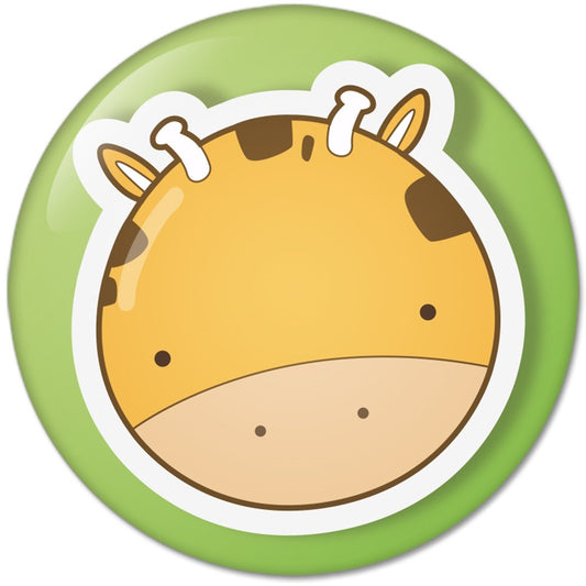 Wild Animal Stickers Giraffe : Pinback Buttons 2.25 Inch (58mm)