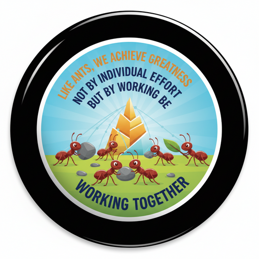 12 pcs Motivational Like ants, we achieve greatness not by individual 2.25-inch