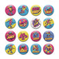 12-pack roller derby skater pinback buttons, 1.25-inch round character designs