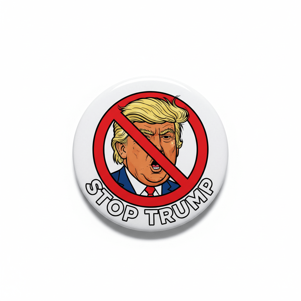12 Pcs Stop Trump Pinback 2.25-inch Cartoon - My Pinbacks