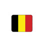 Belgium flag mousepad with black, yellow, and red vertical stripes