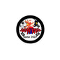 South Korea soccer pinback button with Qatar 2022 logo, round black edge