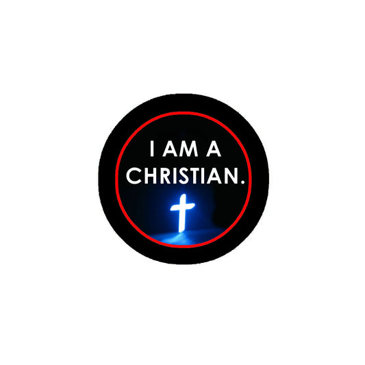 100 Pcs I am a Christian 2.25" Pinback or Jackets, Backpacks, etc.