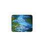 Monet Nympheas mouse pad with rounded rectangle, blue-green water lilies artwork