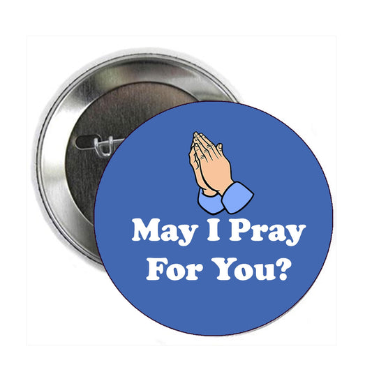 12 Pcs May I Pray For You - 1.25" Pinback Badge MINI buttons Badge Brooch