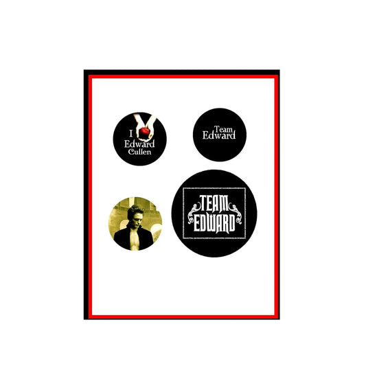 Set of 2 TEAM EDWARD CULLEN Pinback Buttons 1.25-inch Pins Badges Twilight Default Title