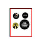 Set of 2 round pinback buttons: Team Edward Cullen and Team Edward text, photo emblem