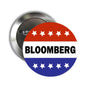 Stars and stripes pinback button with BLOOMBERG text and stars