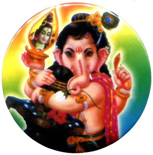 Baby Ganesh Hindu Trance Pin Badge Button Pinback New Made From Thailand