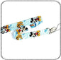 Donald Duck character print ID holder lanyard with metal keychain clasp