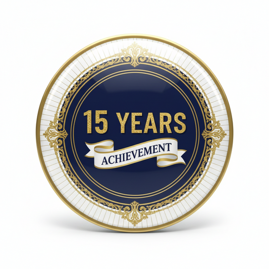 15 Years Certificate Pinback 2.25-inch